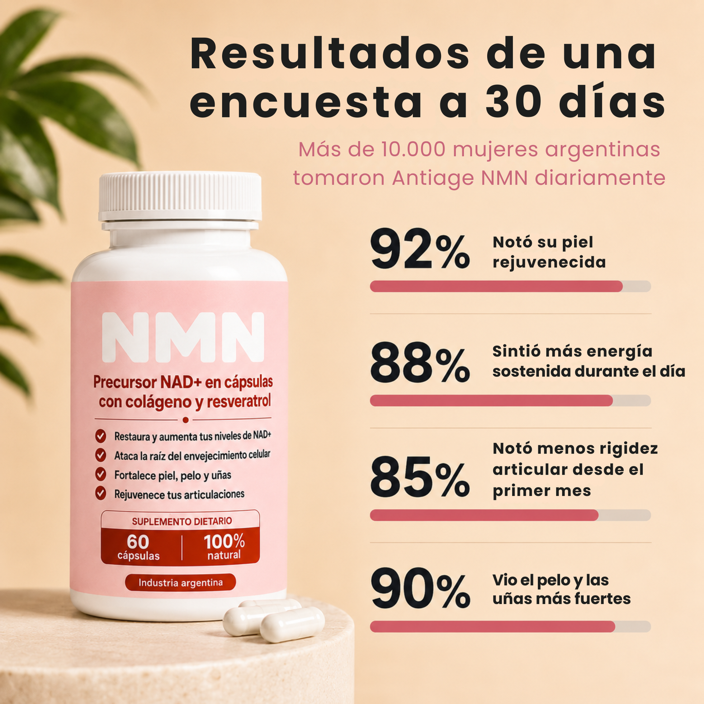 Antiage NMN | Precursor del NAD+ con colágeno y trans-resveratrol