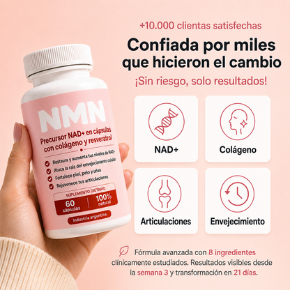 Antiage NMN | Precursor del NAD+ con colágeno y trans-resveratrol